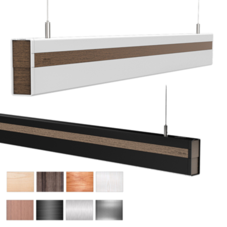 creLINE nature LED Pendelleuchte mit Echtholzeinlage 